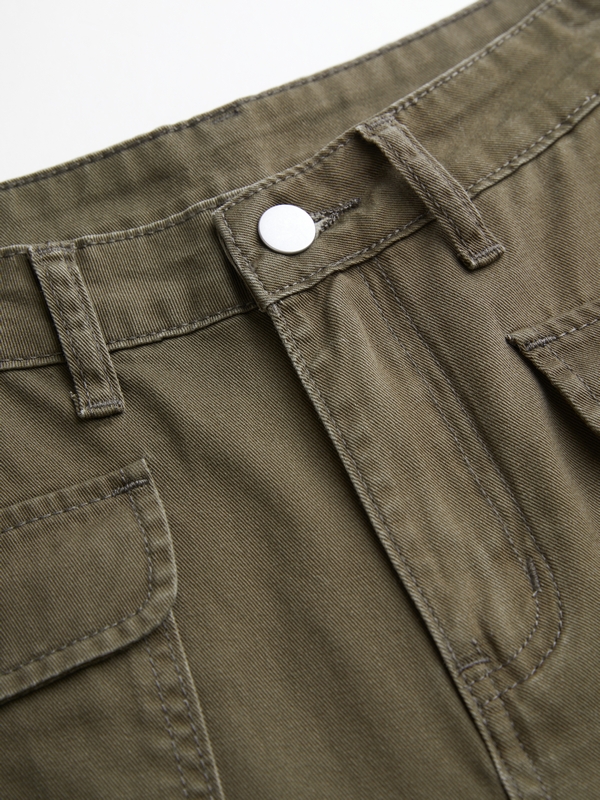 Vintage 90s Green Cargo Jeans-7
