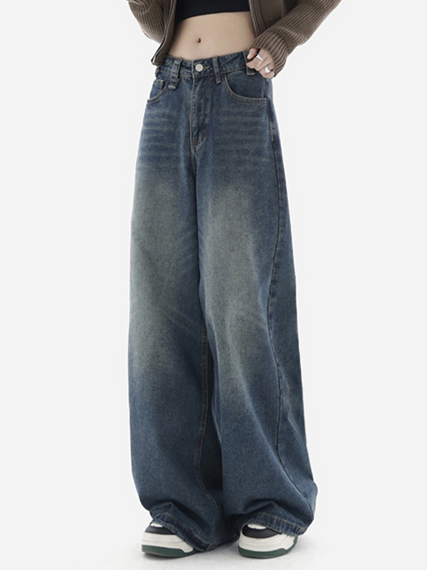 Blue Wash Baggy Boyfriend Jeans-1