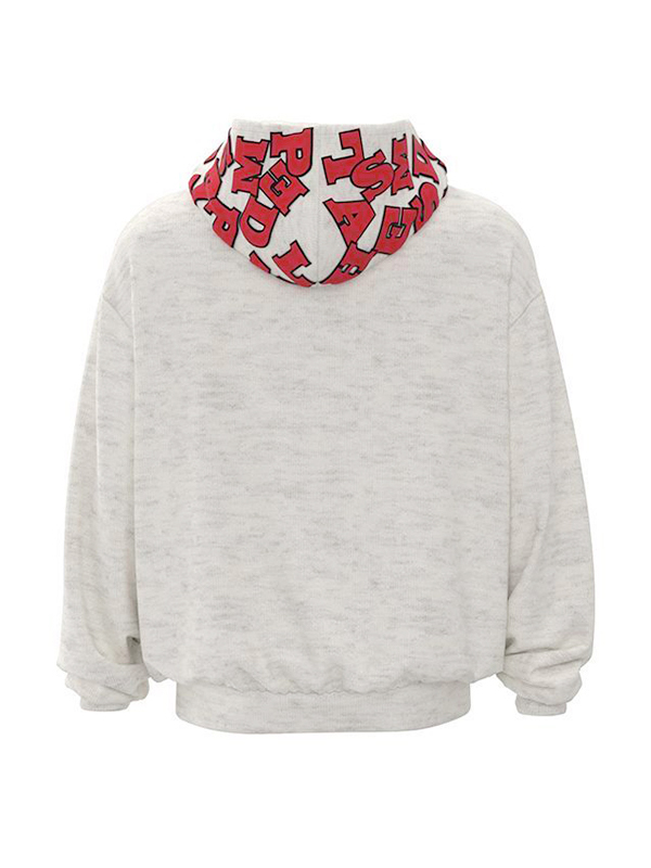 Men's Letter Embroidered Print Oversized Hoodie-3