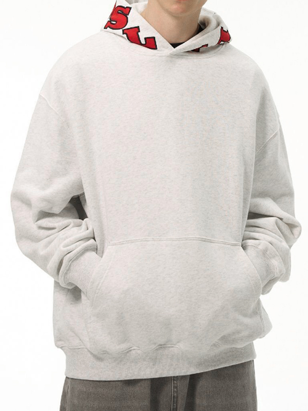 Men's Letter Embroidered Print Oversized Hoodie-2