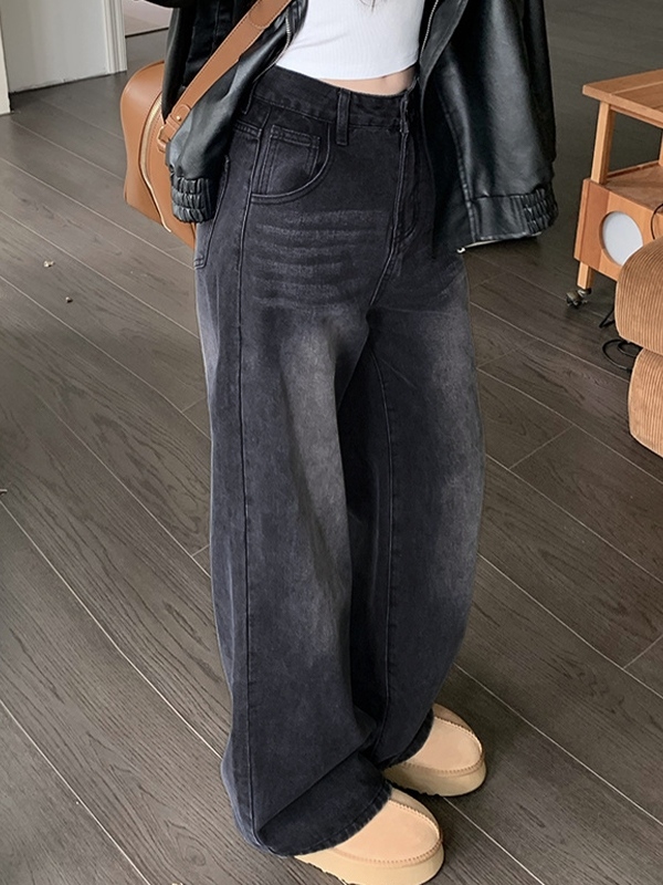 Vintage Black Wash Boyfriend Jeans-3