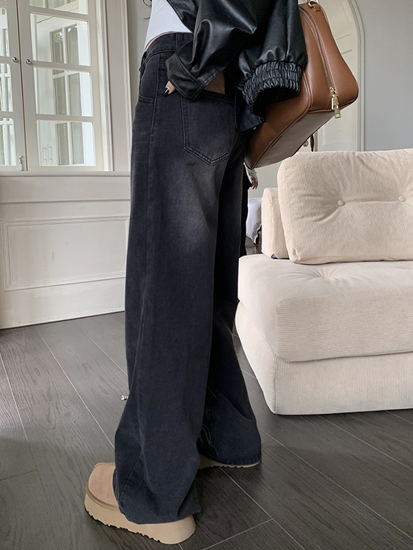Vintage Black Wash Boyfriend Jeans-4