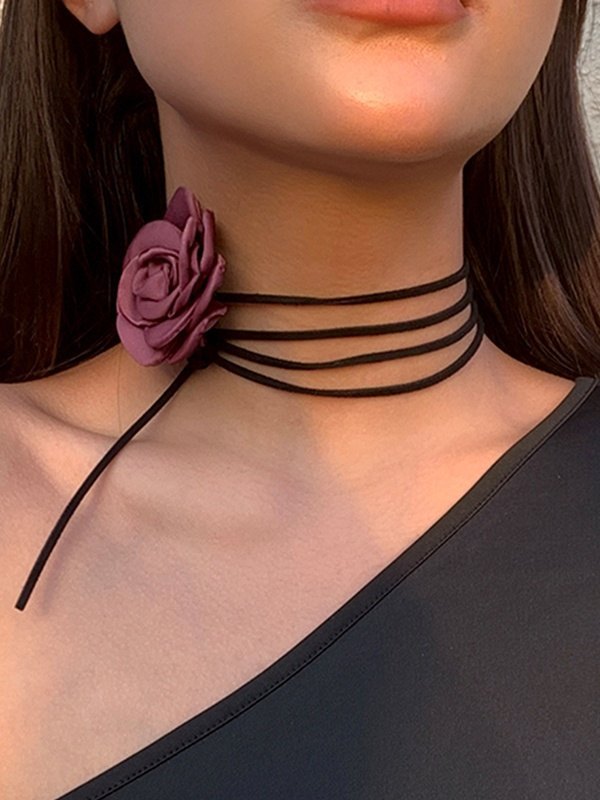 Personalized Handmade Rose Necklace-1