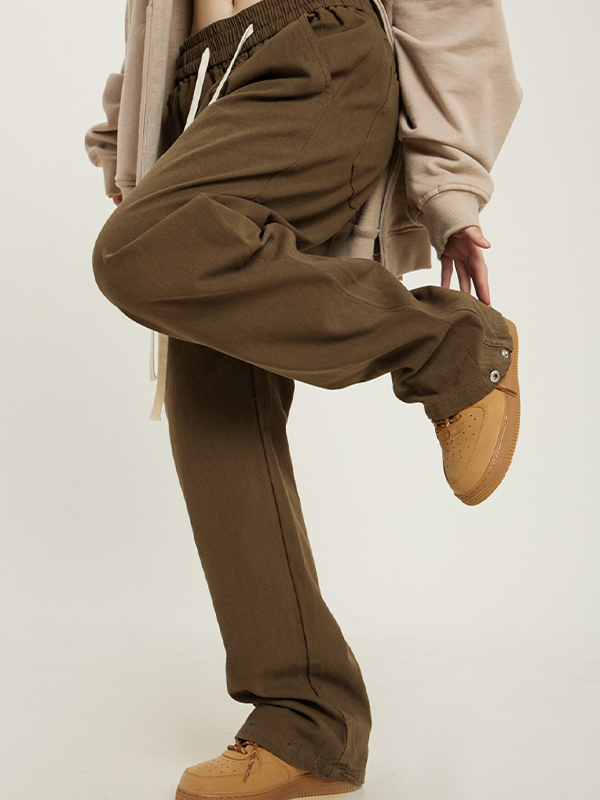Casual Zipper Decor Cargo Pants-3