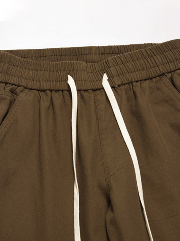 Casual Zipper Decor Cargo Pants-4