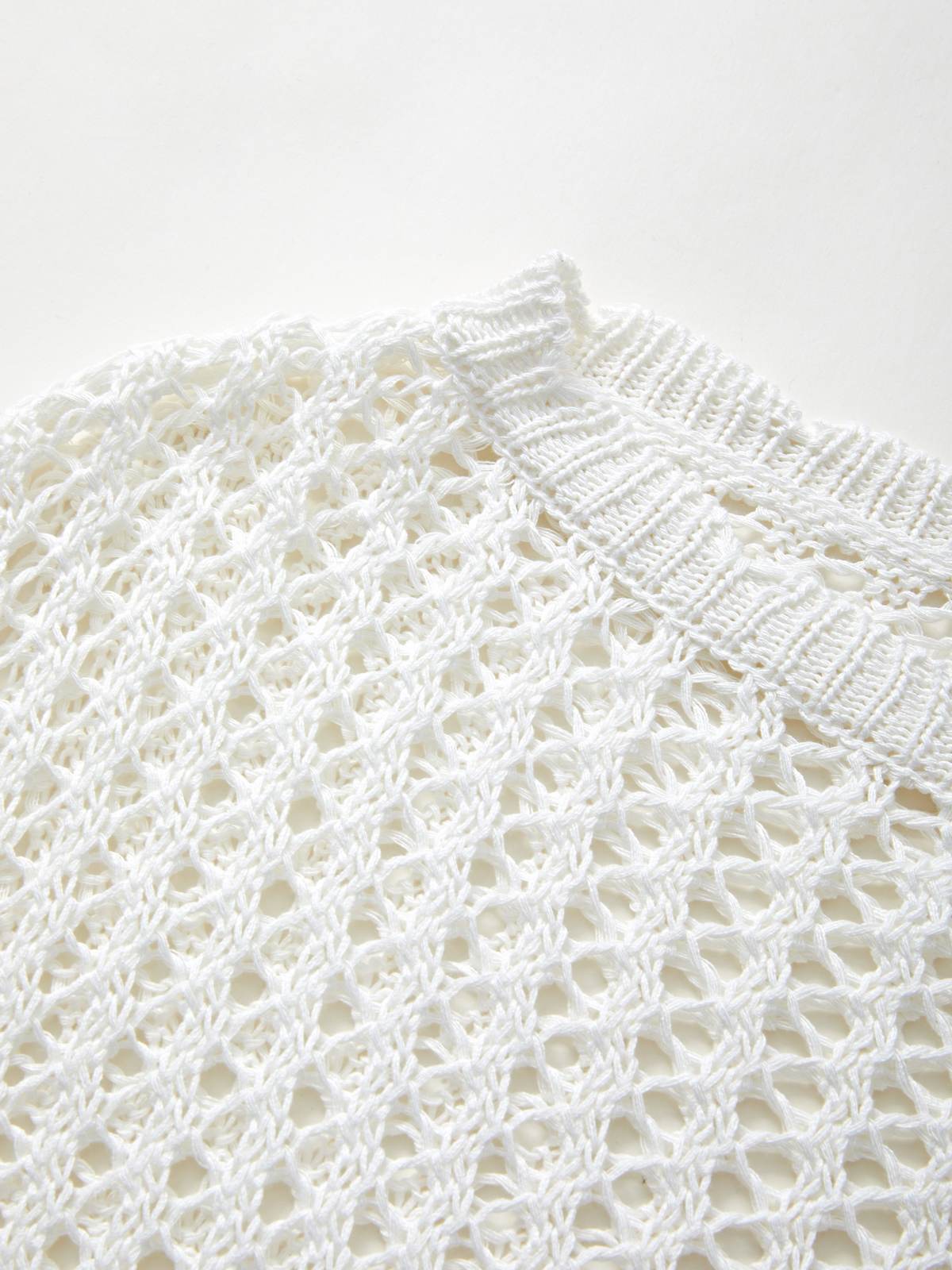 Hollow Out Crochet Long Sleeve Knit Top-8