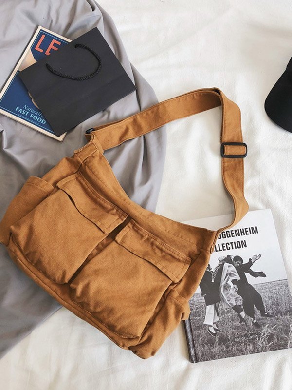 Large Canvas Satchel Bag-6