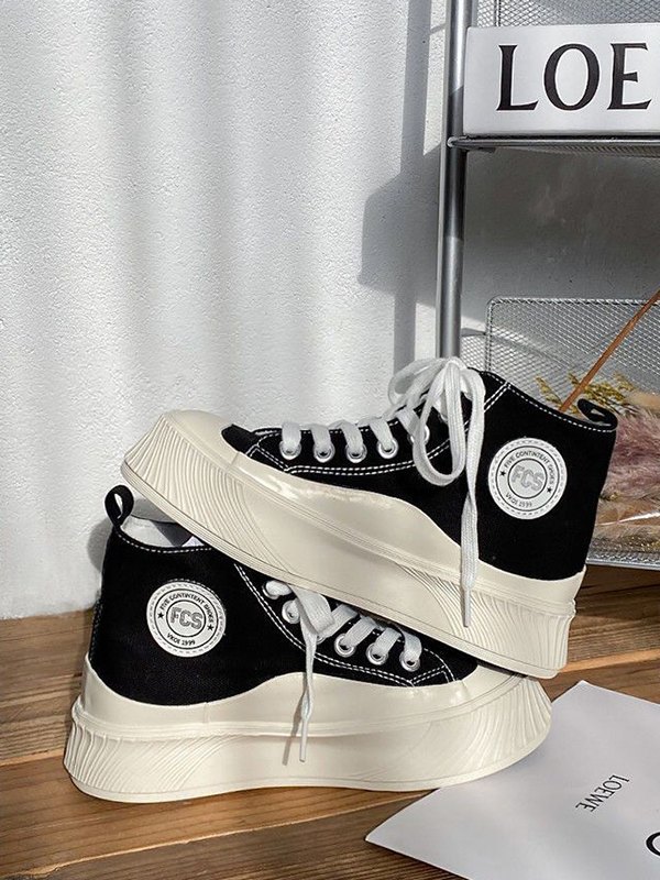 Contrast Sole High Top Sneaker-1