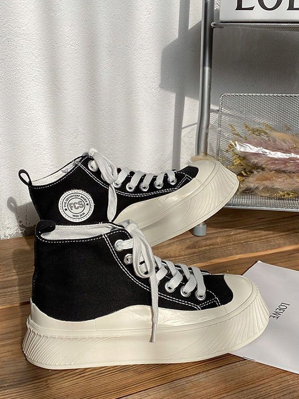Contrast Sole High Top Sneaker-2