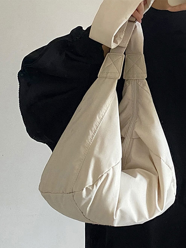 Solid Color Dumpling Shape Design Crossbody Bag-2