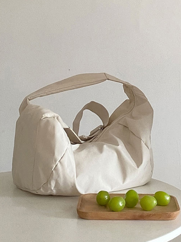 Solid Color Dumpling Shape Design Crossbody Bag-5