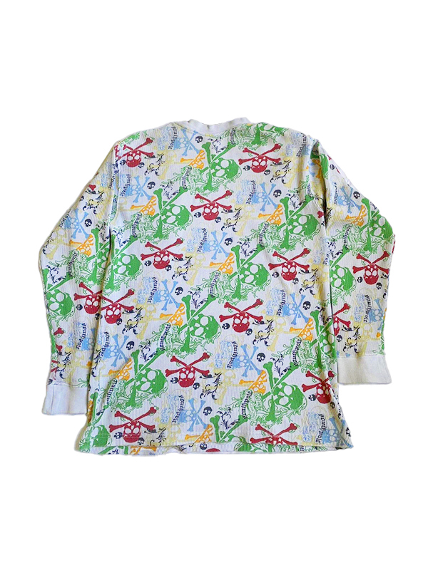 All Over Skull Print Long Sleeve Knit-1
